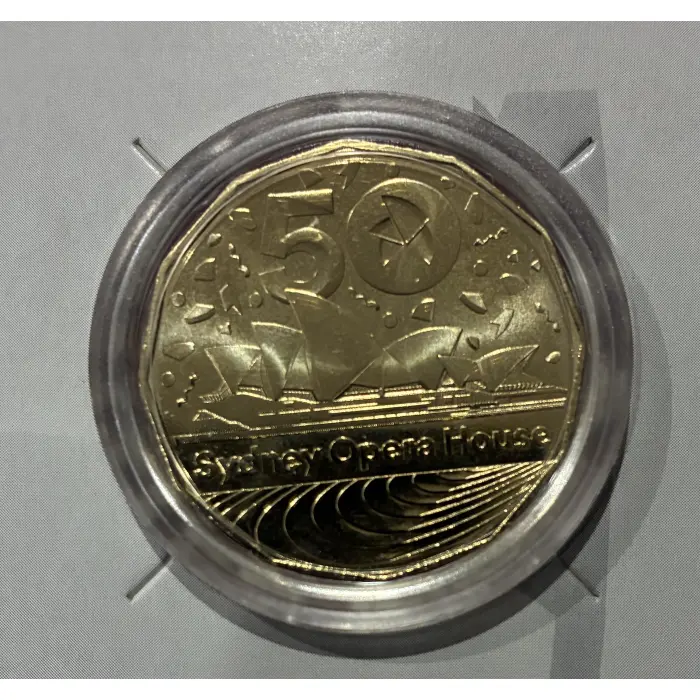 2023 50TH ANNIVERSARY OF THE SYDNEY OPERA HOUSE 50c CARDED COIN RAM