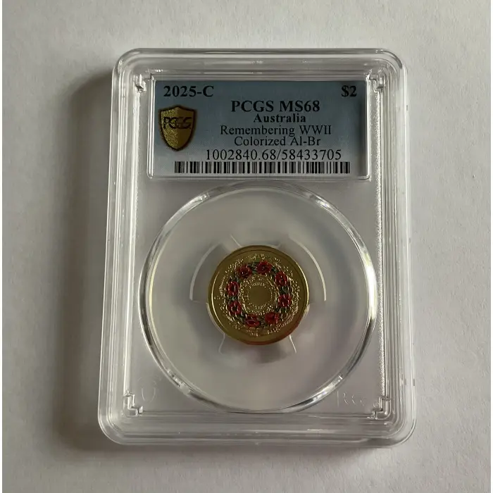 2025 C MINTMARK $2 POPPY WREATH - PCGS MS68 - 80th ANNIVERSARY WW11