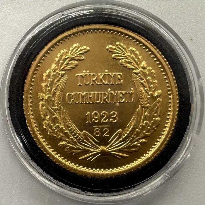 1982 Turkey 100 Kurush Unc gold coin- AGW 6.6 grams- only one in oz!
