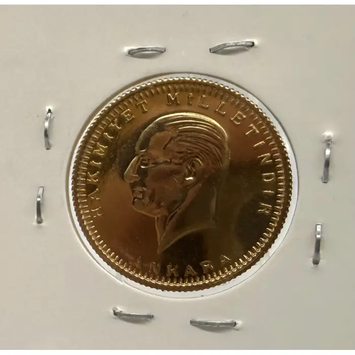 1982 Turkey 100 Kurush Unc gold coin- AGW 6.6 grams- only one in oz!