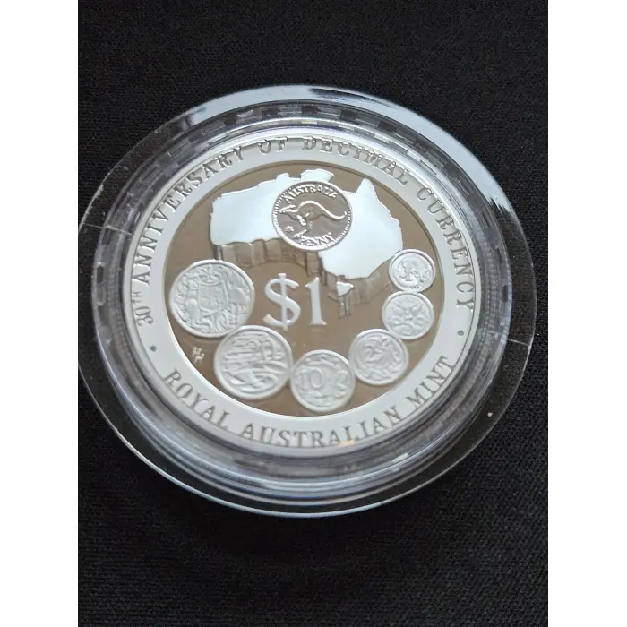 1996 $1 30th Anniversary of Decimal Currency Silver Proof
