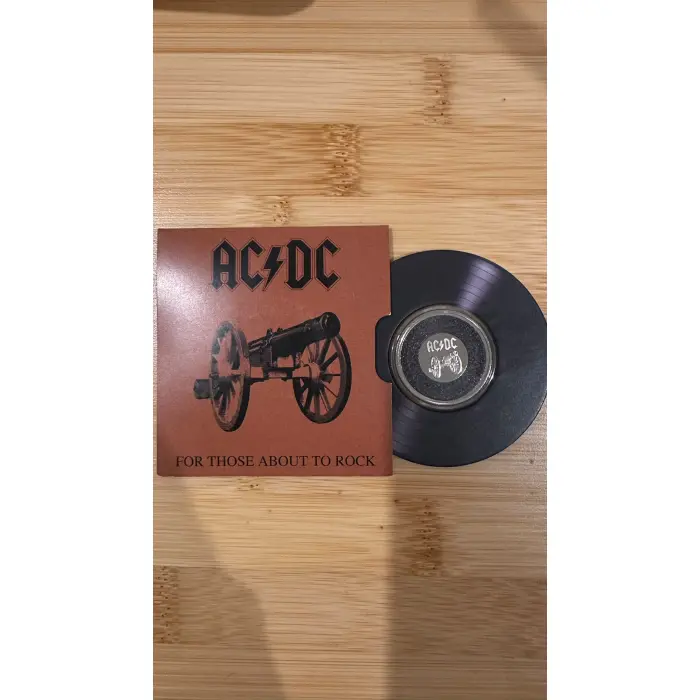 2021 20c AC/DC - For Those About to Rock (We Salute You) Carded Coin