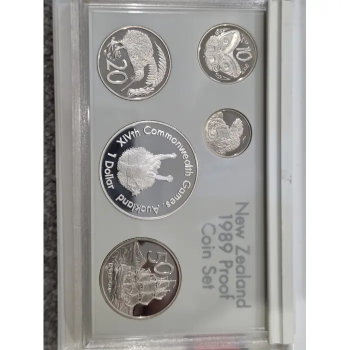 New Zealand - 1989 - Annual Proof Coin Set - with silver $1