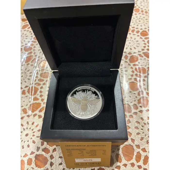 COMPLETE SET OF 5 AUSTRALIAN NATIVE BEE 1 oz SILVER PROOF HOLOGRAM COINS