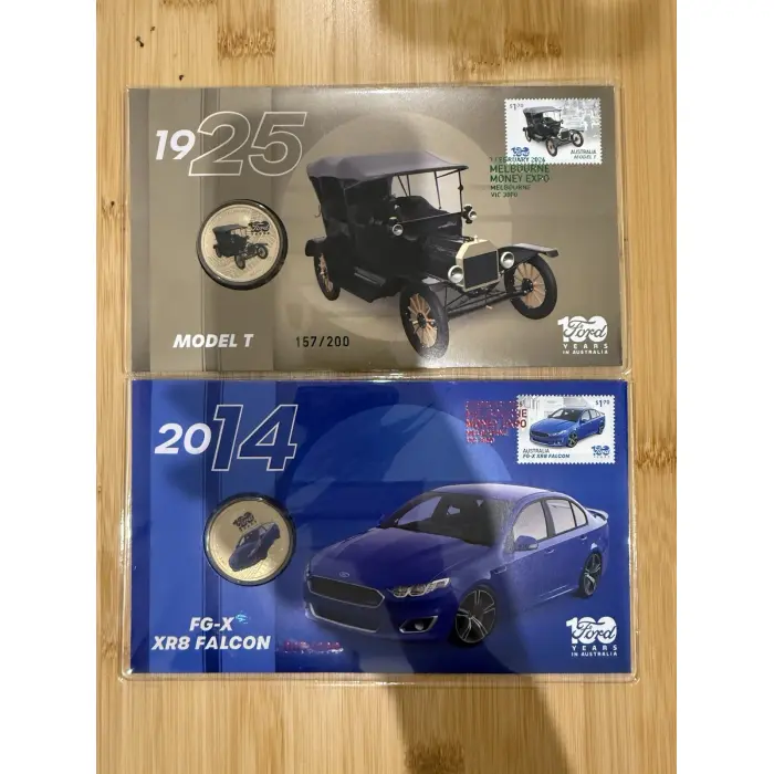 2026 ANDA PAIR Ford PNCs Model T & FG-X XR8 Falcon Coloured $1 Coins (200 Made)