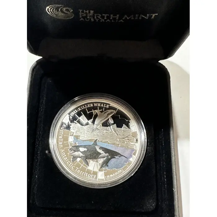 2011 AUSTRALIAN ANTARCTIC TERRITORY - Killer Whale - 1oz Silver Proof Coin