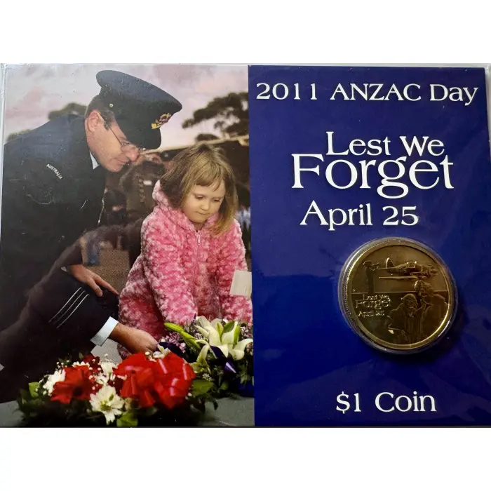 2011 ANZAC Day Lest We Forget $1 Uncirculated Coin