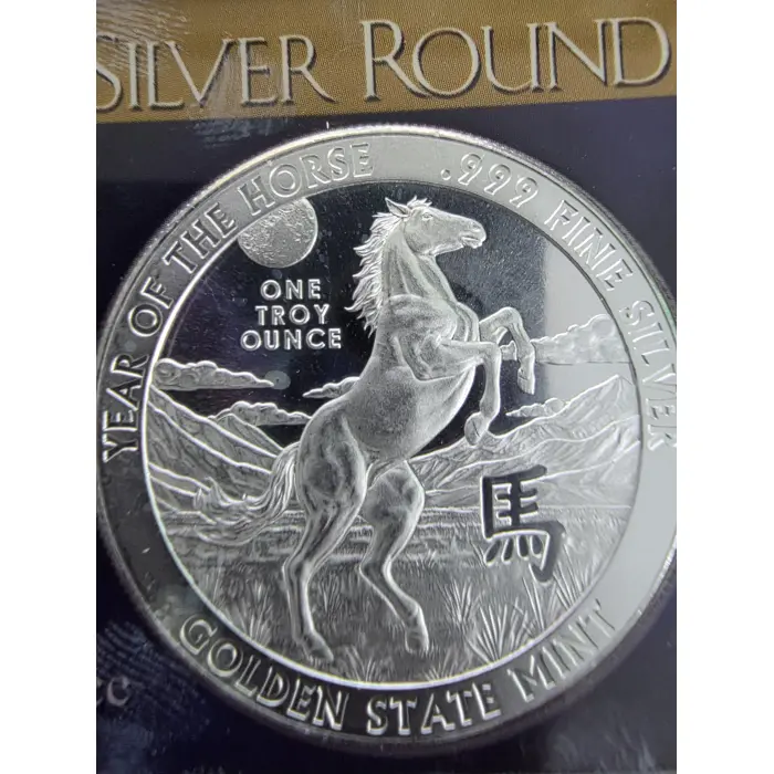 2026 Year of the Horse Golden State Mint 1oz silver in slab