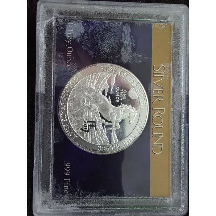 2026 Year of the Horse Golden State Mint 1oz silver in slab