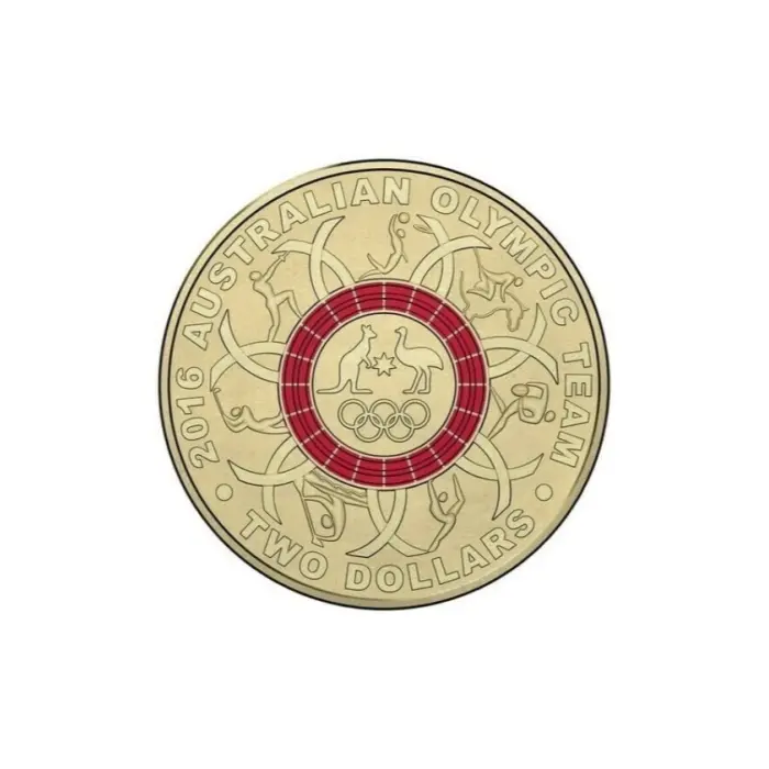 2016 Rio Olympic $2 coin highly sort after Red in lighthouse capsules aUNC