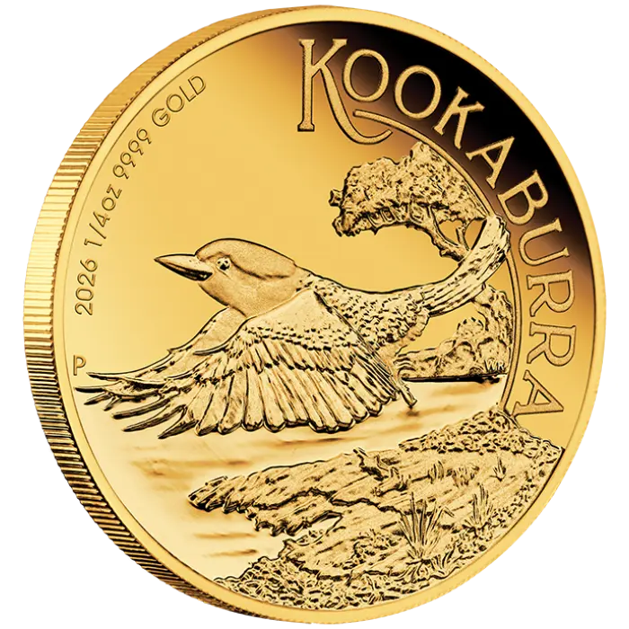 2026 Australian Kookaburra 1/4oz Gold Proof Perth Mint Presentation Case & COA