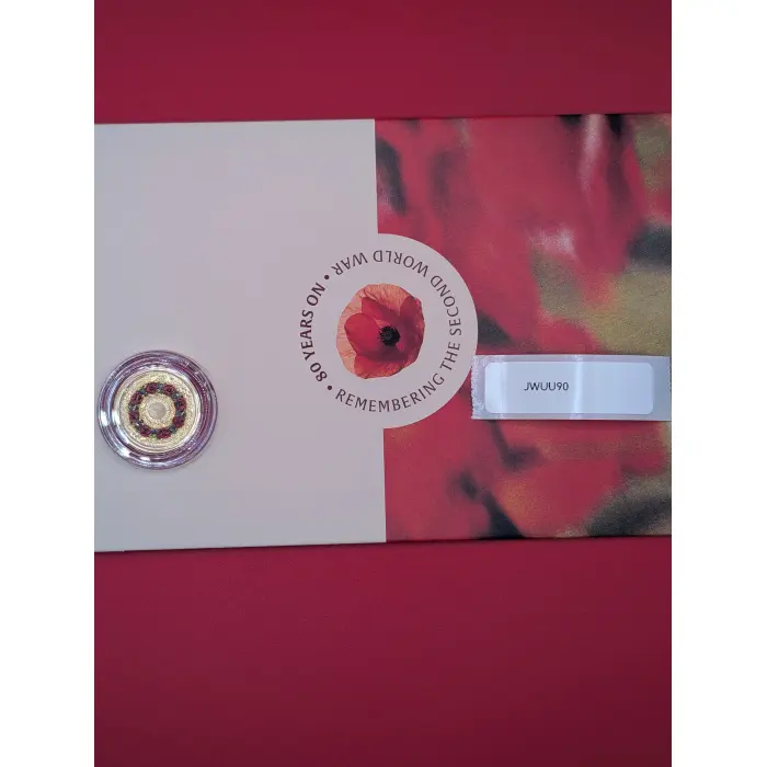 2025 Remembrance 80th Anniversary of WWII $2 Red Poppy Wreath C Mintmark Carded.