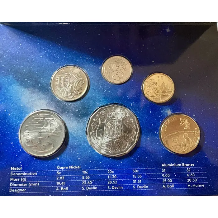 2019 Royal Australian Mint UNC set 50th Anniversary of the Moon Landing