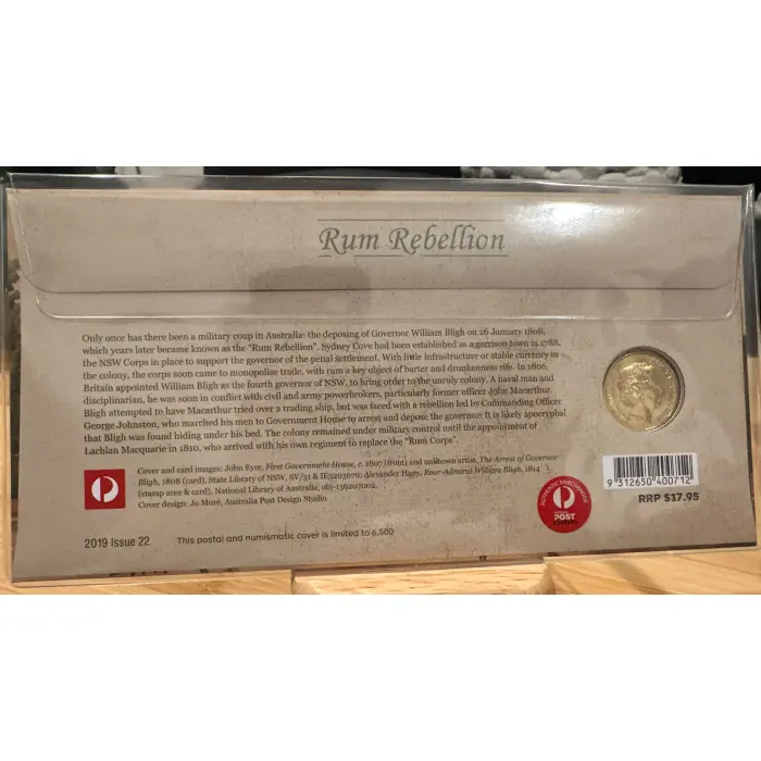 2019 $1 1808 Rum Rebellion PNC