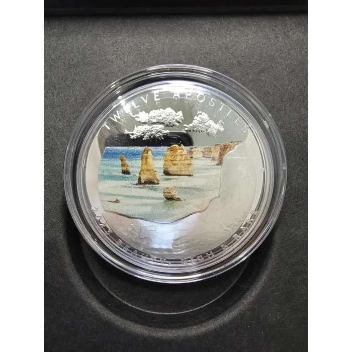 2023 Beauty, Rich and Rare - Twelve Apostles Curved Colour $5 Silver Proof Coin