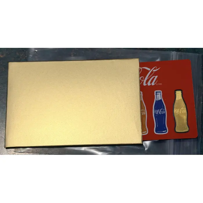 Coca-Cola® 1/1000 oz Gold Shaped Bottle in Card 