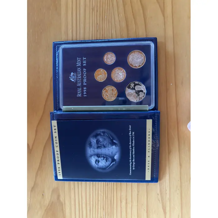 1998 Proof Coins - 6 Coin Set - Flinders and Bass 