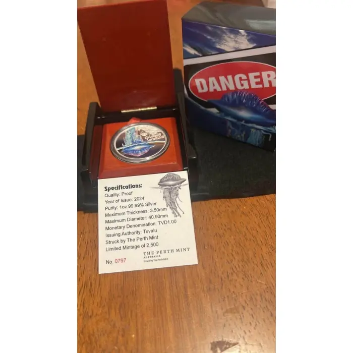 2024 Blue Bottle  Silver Proof $1 Coin