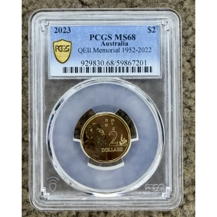 2023 $2 QEII Memorial Coin PCGS MS68