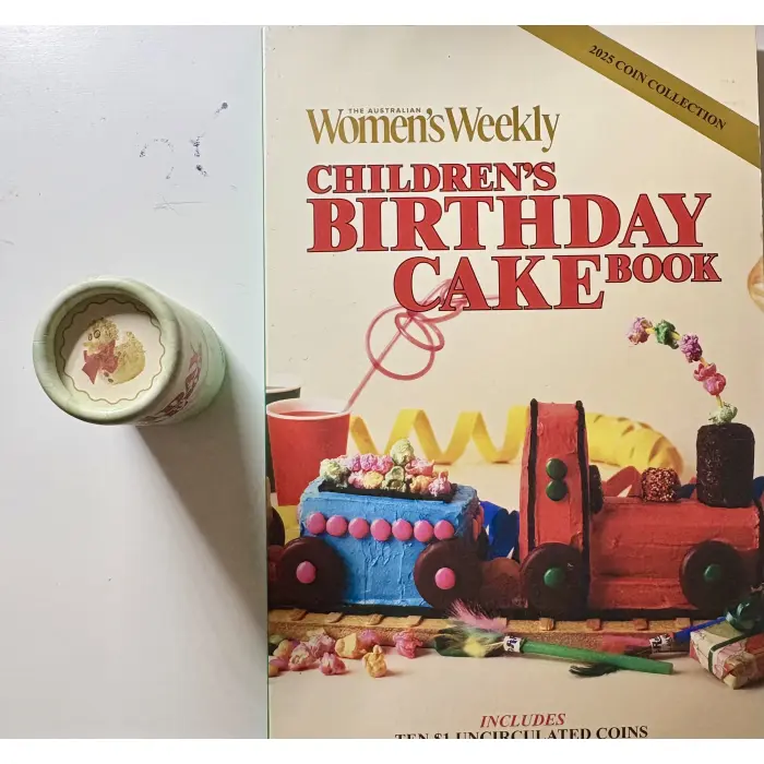 2025 Womens Weekly Childrens Birthday Cake Book Set 10x$1 Tube Folder+Bonus $2 