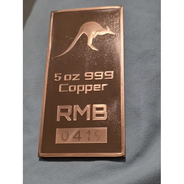 5 ounce RMB copper bar "Kangaroo" #419