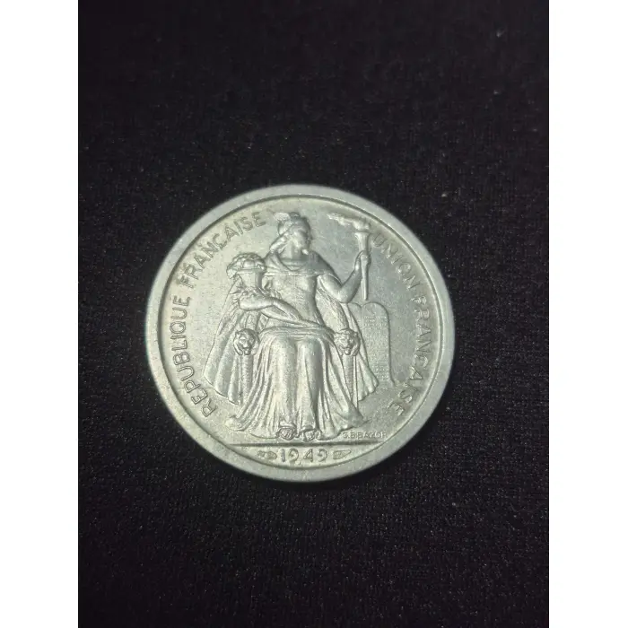 1949 New Caledonia 50 Centimes Coin - French Union Era AUNC