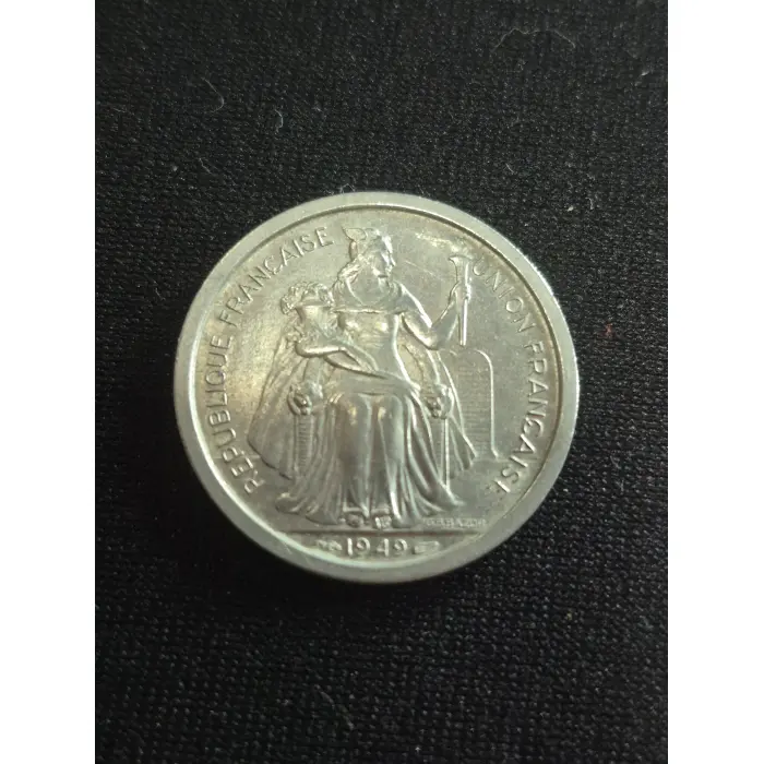 1949 New Caledonia 50 Centimes Coin - French Union Era AUNC