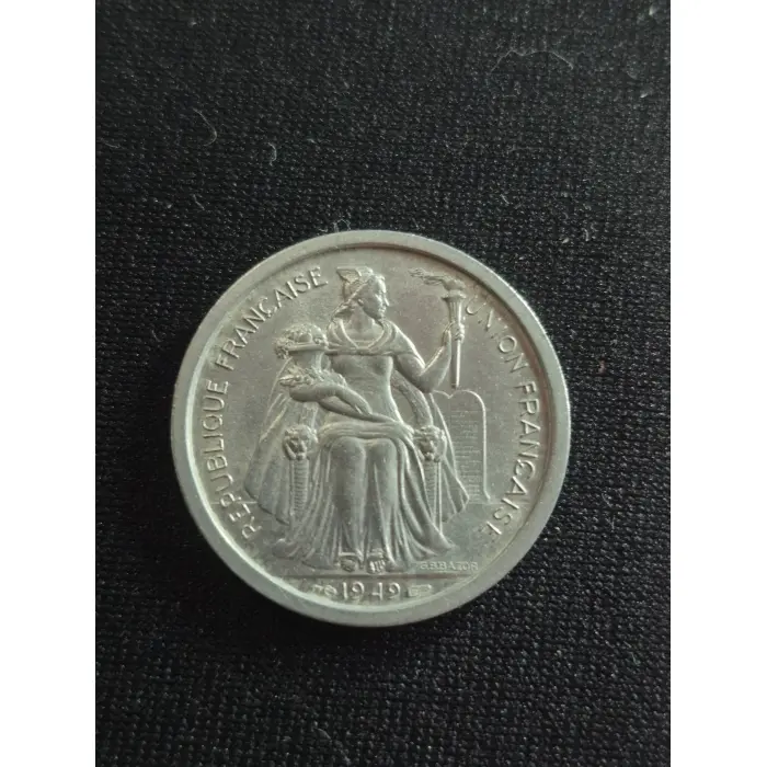 1949 New Caledonia 50 Centimes Coin - French Union Era AUNC