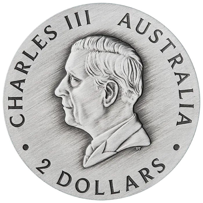 Australia Butterfly 2026 $2 Colour 2oz Silver Antique Coin