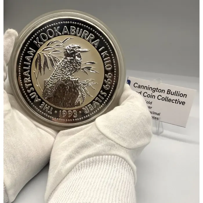 1993 Perth Mint Australian Kookaburra 1 kilo 99.9% silver coin
