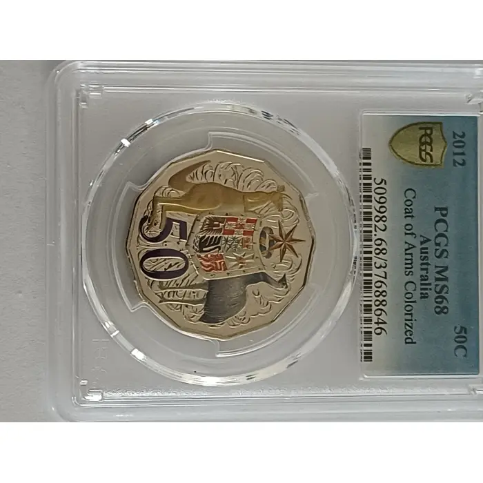 2012   HYPERMETALLIC  coloured c.o.a  PCGS ms68 