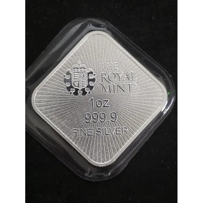 2025 Royal Mint 1oz silver square bar "Britannia and Liberty" 70k mintage
