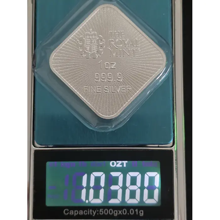 2025 Royal Mint 1oz silver square bar "Britannia and Liberty" 70k mintage