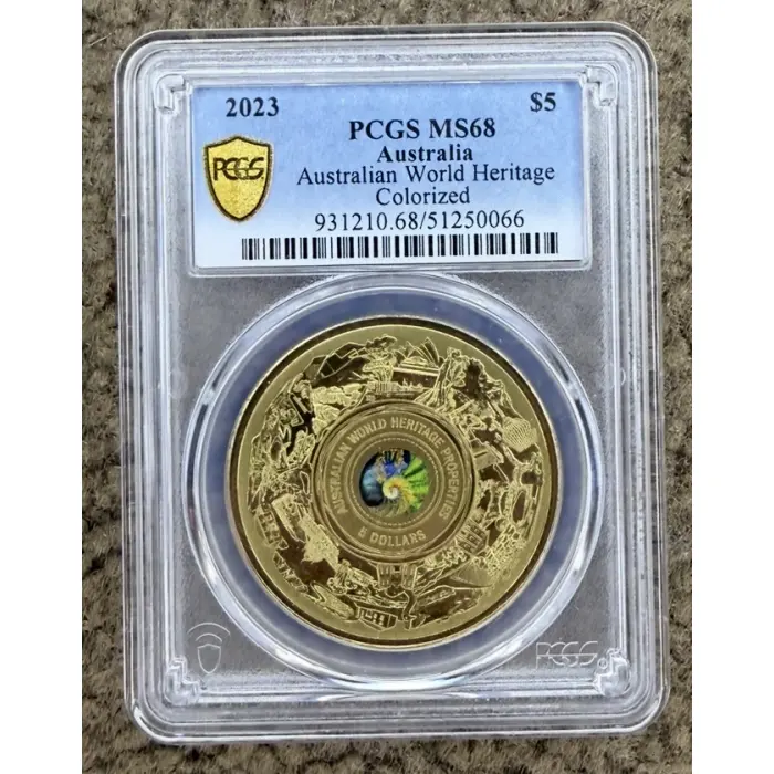 2023 $5 Australian World Heritage Coin PCGS MS68
