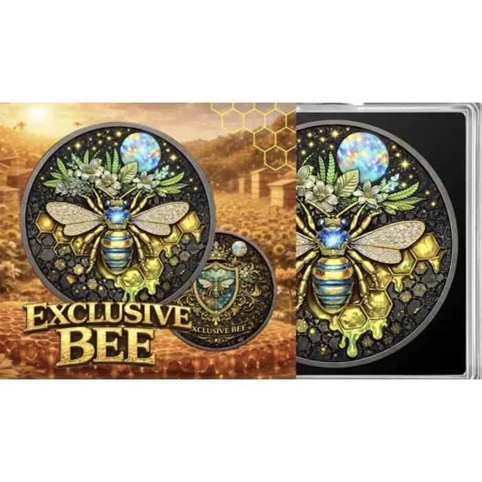 EXCLUSIVE BEE 2026 1 OZ COPPER COLOURED GLITTER WINGS ROUND – LIMITED TO 1000