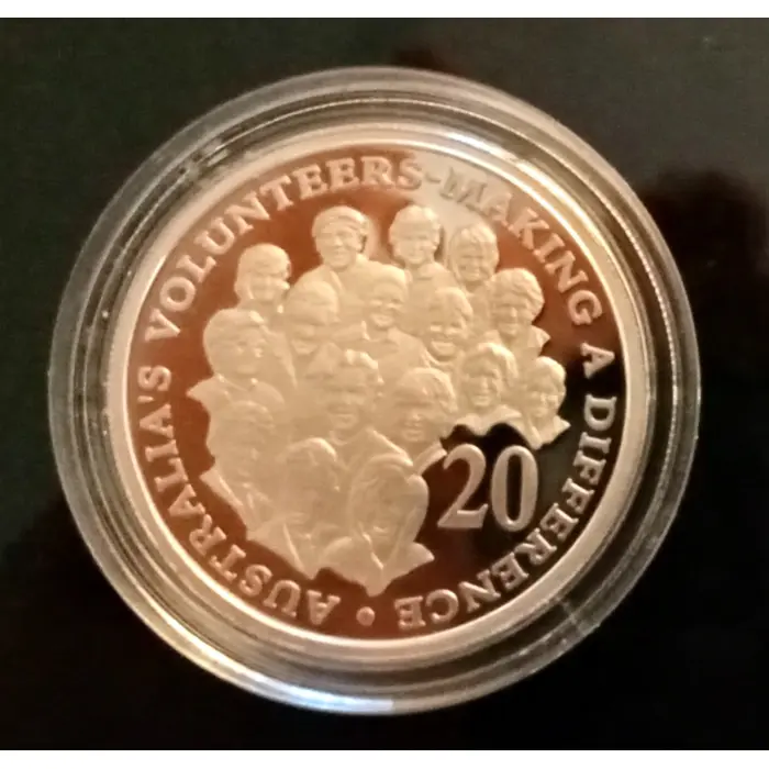 2003 20c Proof Coin Australian Volunteers 