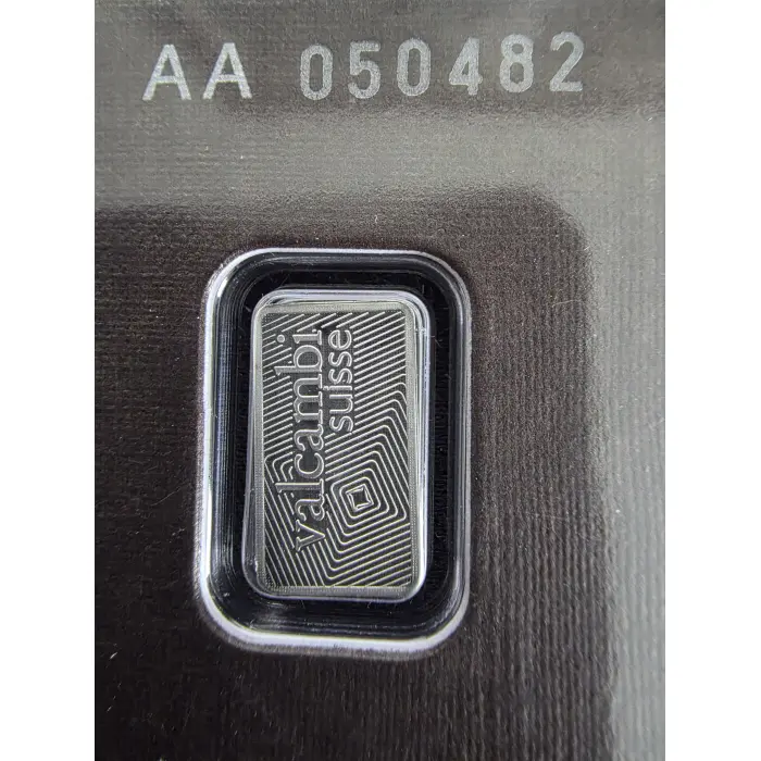 Valcambi suisse 1 gram PLATINUM bar, sealed with assay certificate