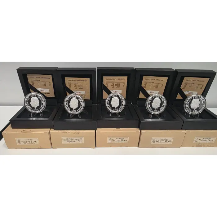 2026 Australian Native Bees 6 Coin Silver Proof Collection 1oz & 5oz Rare Set