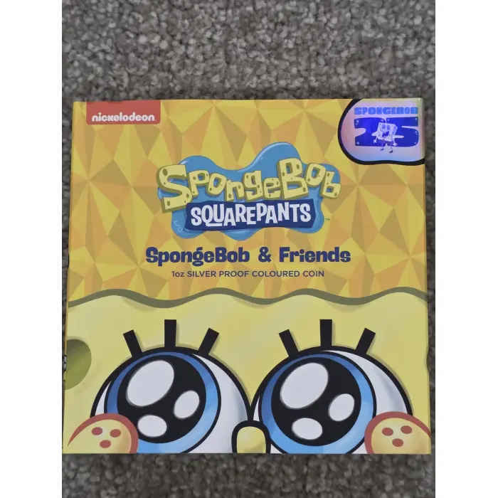 2024 Spongebob and friends 25th anniversary 1oz coloured silver proof #2252/5000