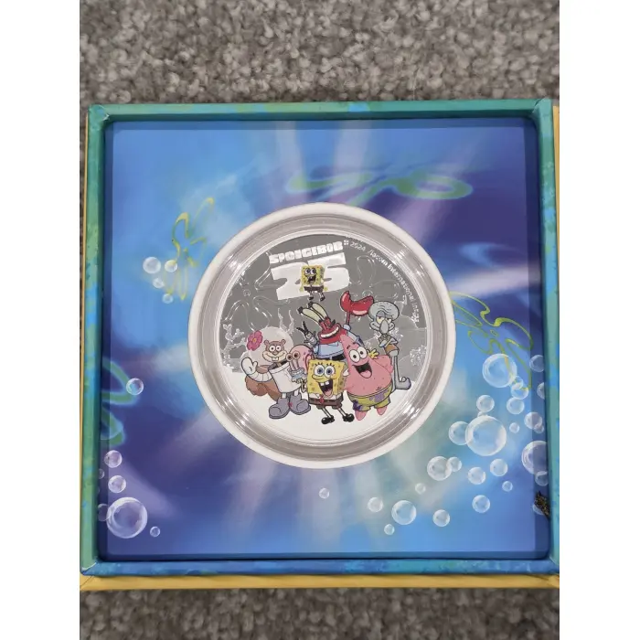 2024 Spongebob and friends 25th anniversary 1oz coloured silver proof #2252/5000