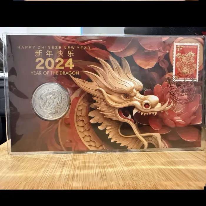2024 Australia 50 Cents Year of the Dragon Happy Chinese New Year