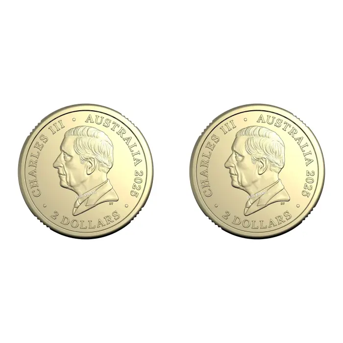 Men's Women's Set Australian Open $2 Tennis Ball 2025 Privy Yellow Fluro Coins