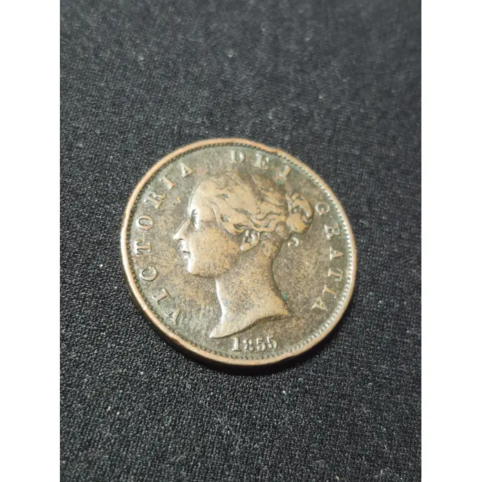 ​1855 Great Britain Half Penny - Queen Victoria "Young Head"
