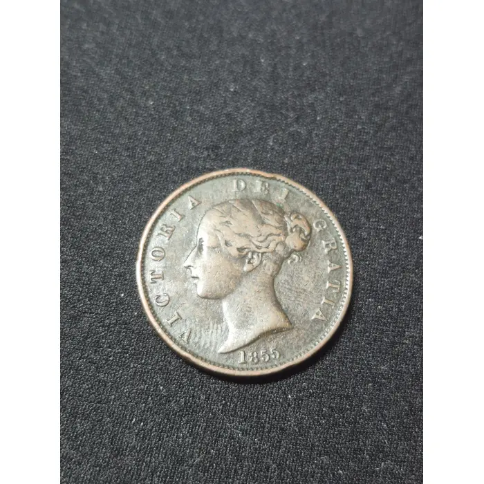 ​1855 Great Britain Half Penny - Queen Victoria "Young Head"