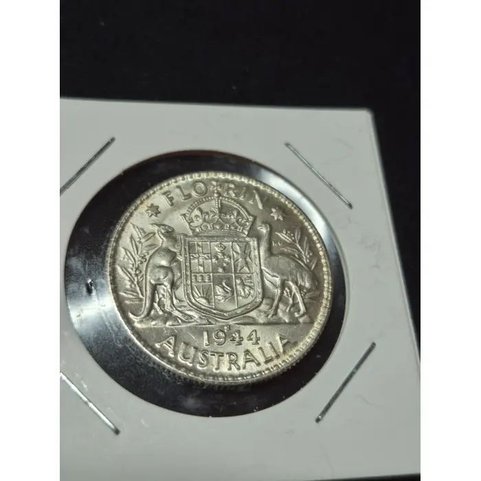 1944-S Australian Silver Florin - WWII San Francisco Mint AUNC
