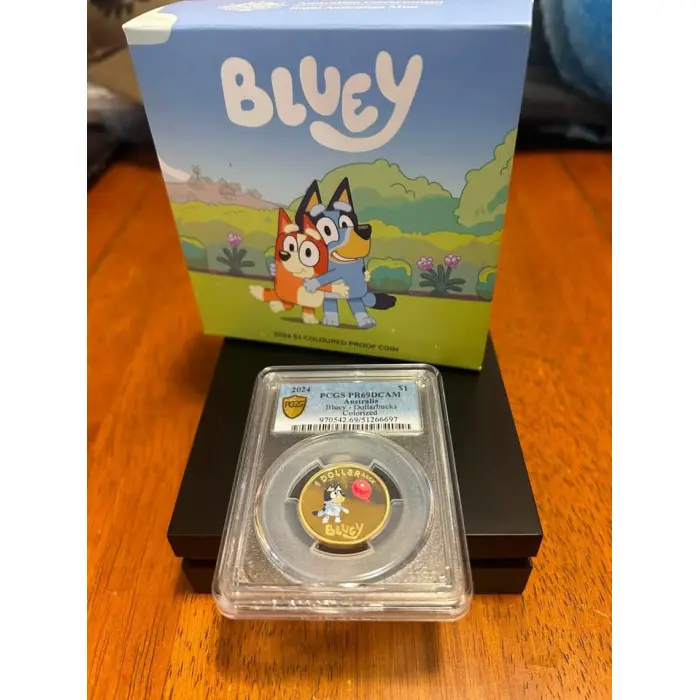 2024 Bluey  Coloured Proof Coin PR69