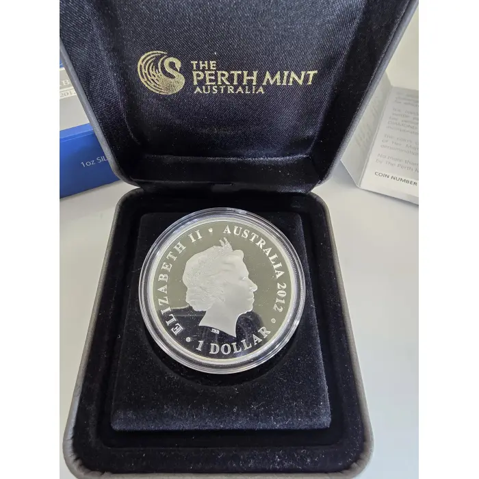 2012 Queen Elizabeth II Diamond Jubilee 1oz Silver Proof Coin