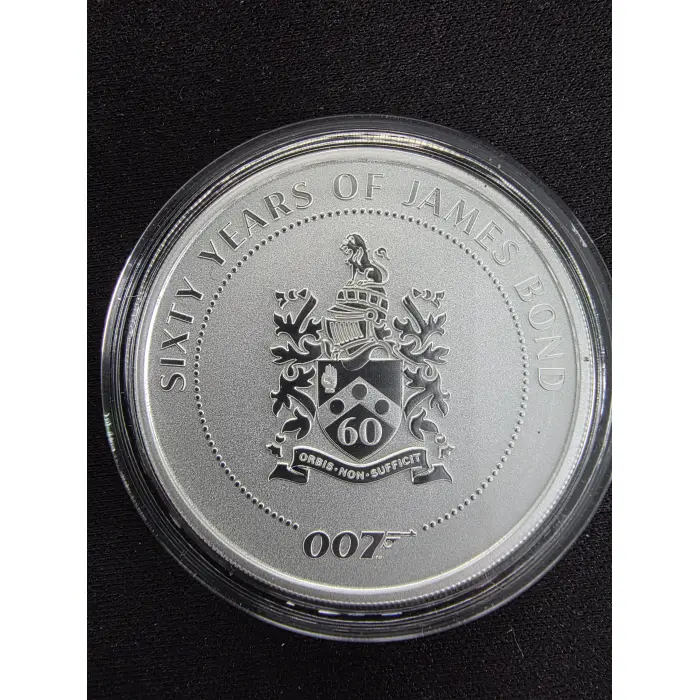 James Bond 007 60 years of James Bond 1oz silver "family crest" coin
