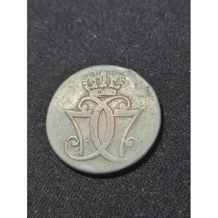 Vintage 1771 Denmark 1 Skilling Danske Copper Coin