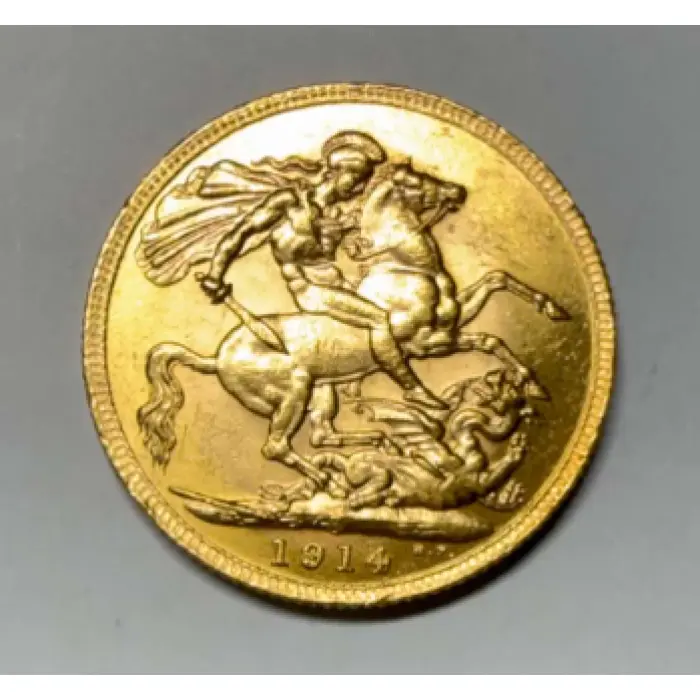 1914 Perth George V Large Head Sovereign  Australia